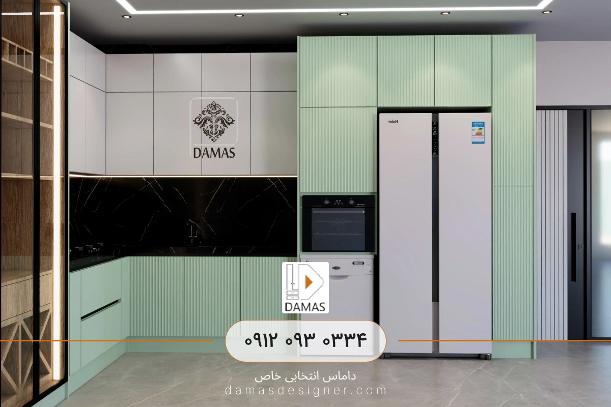 کابینت آشپزخانه هایگلاس مدرن در مهرشهر کرج